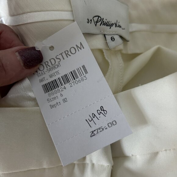 3.1 Phillip Lim Ivory Wide Leg Cropped Pants NWT $275 Size 6 - Picture 7 of 10